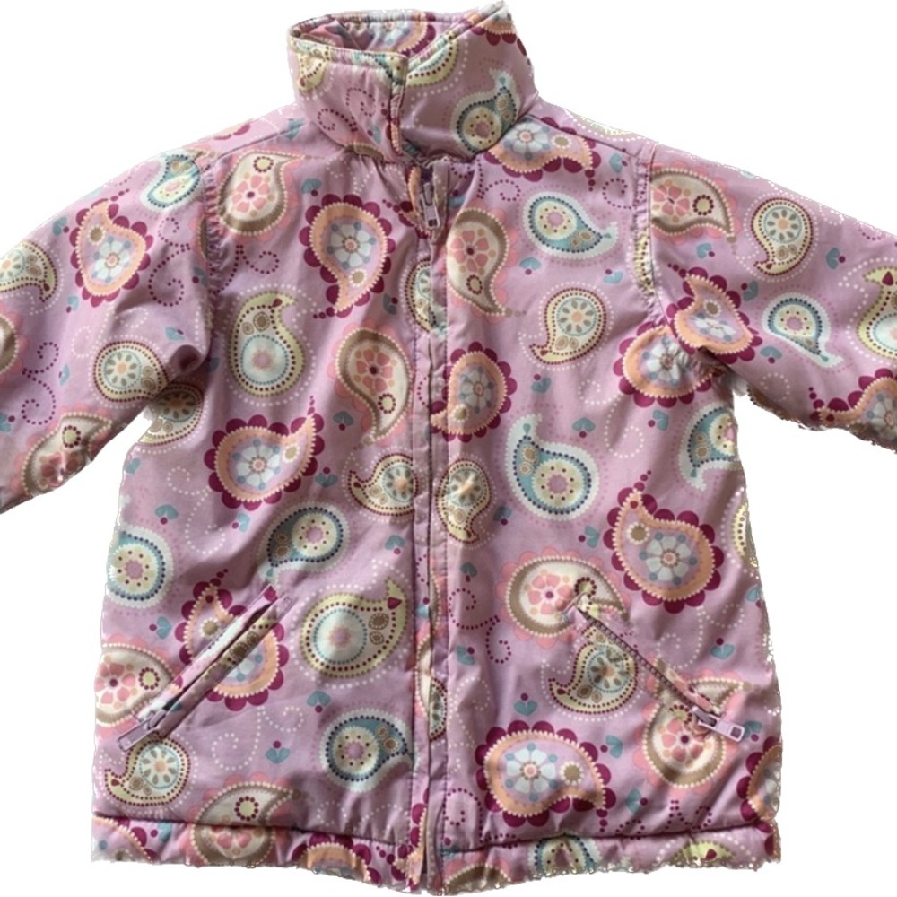 Hanna Andersson Girls Jacket Sz 90 Paisley